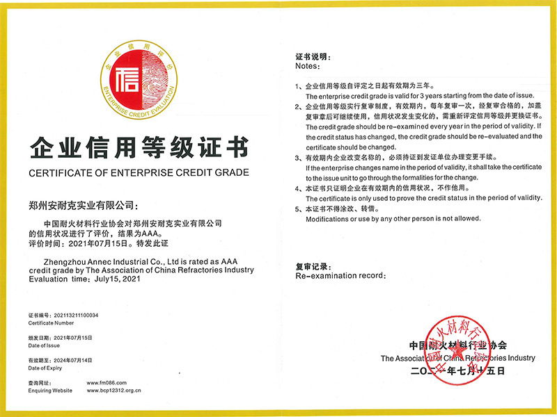 Enterprise Credit Rating Certificate AAA Enterprise Credit Rating Certificate AAA